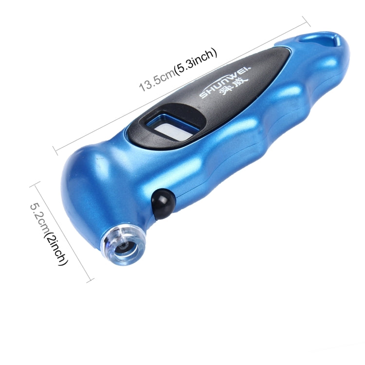 SHUNWEI SD-2802 Digital Tire Pressure Gauge 150 PSI 4 Settings for Car Truck Bicycle with Backlit LCD and Non-Slip Grip(Blue) - Tire Pressure Gauges by SHUNWEI | Online Shopping South Africa | PMC TechLife | Buy Now Pay Later Mobicred