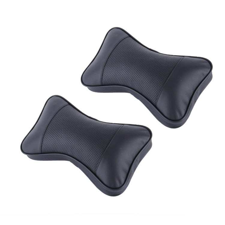 2 PCS MLC-06 Car Neck Pillow Soft Version Lovely Breathe Car Auto Head Neck Rest Cushion Headrest Pillow Pad (Black) - Seat Accessories by PMC TechLife | Online Shopping South Africa | PMC TechLife | Buy Now Pay Later Mobicred