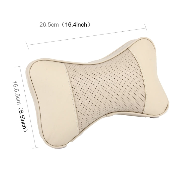 2 PCS MLC-06 Car Neck Pillow Soft Version Lovely Breathe Car Auto Head Neck Rest Cushion Headrest Pillow Pad (Khaki) - Seat Accessories by PMC TechLife | Online Shopping South Africa | PMC TechLife | Buy Now Pay Later Mobicred