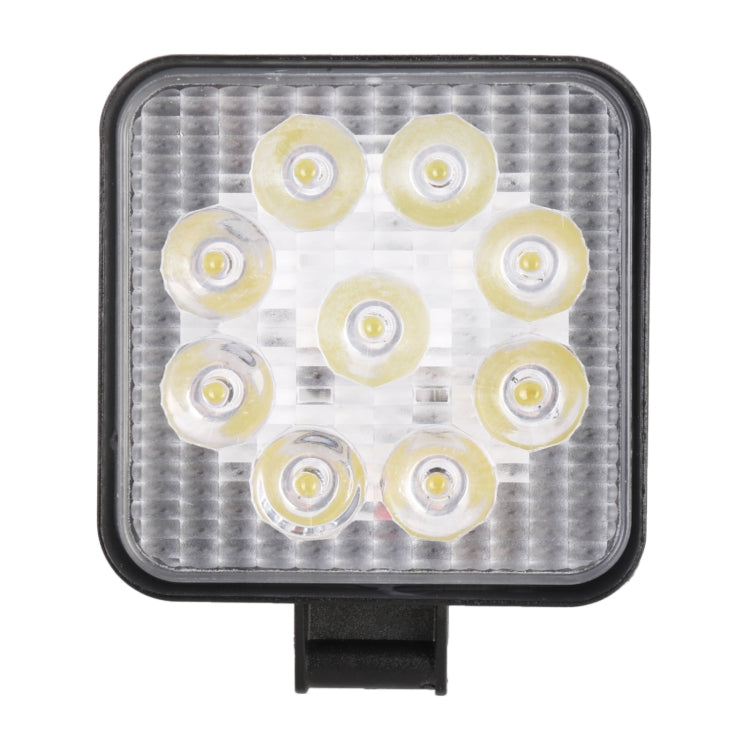 DC 10-30V 27W 2500LM 6000K Water-resistant Vehicle Car Boat Marine External Work Lights Emergency Lights 60 Degrees Adjustable Flood Light LED Car Bulbs with 9 Intense Wafer LED Lights(White Light)