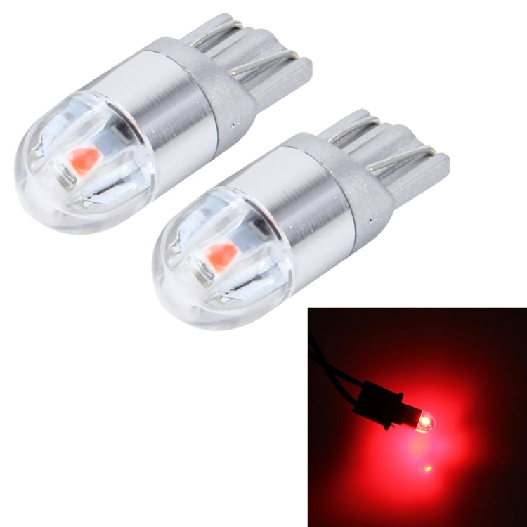 2 PCS T10 2W 2 SMD-3030 LED Car Clearance Lights Lamp, DC 12V (Red Light) - Clearance Lights by PMC TechLife | Online Shopping South Africa | PMC TechLife | Buy Now Pay Later Mobicred