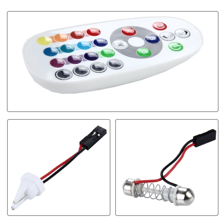 2 PCS 18W Auto Flash Strobe Fade Smooth Remote Controlled Colorful LED Roof Decorative Lamp with 36 SMD-5050 LED, DC 12V - Dome Lights by PMC TechLife | Online Shopping South Africa | PMC TechLife | Buy Now Pay Later Mobicred