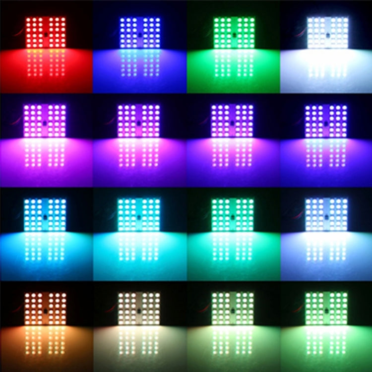 2 PCS 18W Auto Flash Strobe Fade Smooth Remote Controlled Colorful LED Roof Decorative Lamp with 36 SMD-5050 LED, DC 12V - Dome Lights by PMC TechLife | Online Shopping South Africa | PMC TechLife | Buy Now Pay Later Mobicred