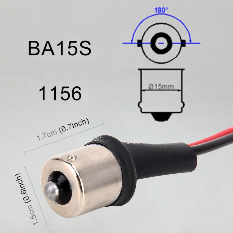 1 Pair 1156 / BA15S Bulb Holder Base Male Socket with Wire - Wires by PMC Jewellery | Online Shopping South Africa | PMC Jewellery | Buy Now Pay Later Mobicred