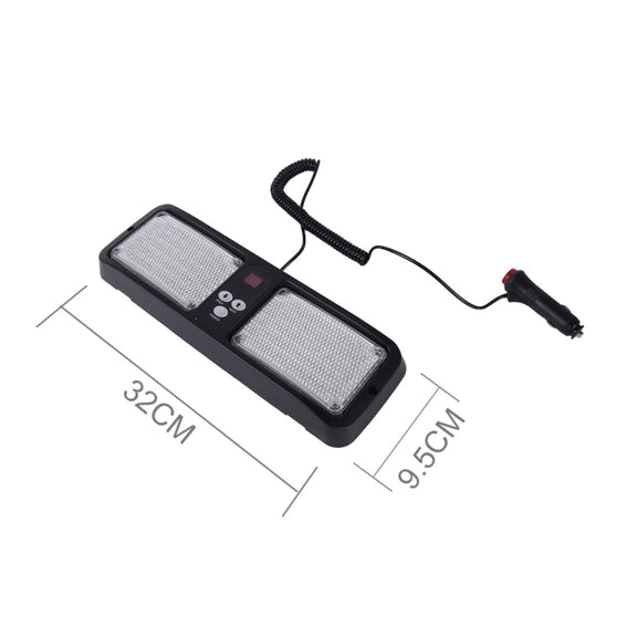 High qulaity DC 12V,9W LED Water-resistant Car Sunshade Yellow Light Warning Lights Strobe Emergency Lights Flashing Light with 12 Kinds Flash Patterns