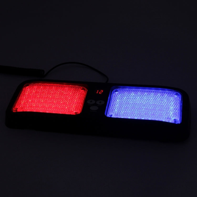 High qulaity DC 12V,9W LED Waterproof Car Sunshade Red Light And Blue Light Warning Lights Strobe Emergency Lights Flashing Light with 12 Kinds Flash Patterns - Warning Lights by PMC TechLife | Online Shopping South Africa | PMC TechLife | Buy Now Pay Later Mobicred