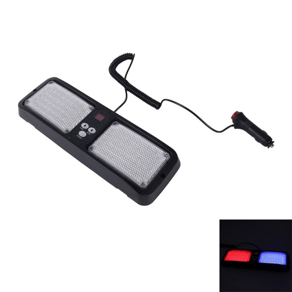 High qulaity DC 12V,9W LED Water-resistant Car Sunshade Red Light And Blue Light Warning Lights Strobe Emergency Lights Flashing Light with 12 Kinds Flash Patterns