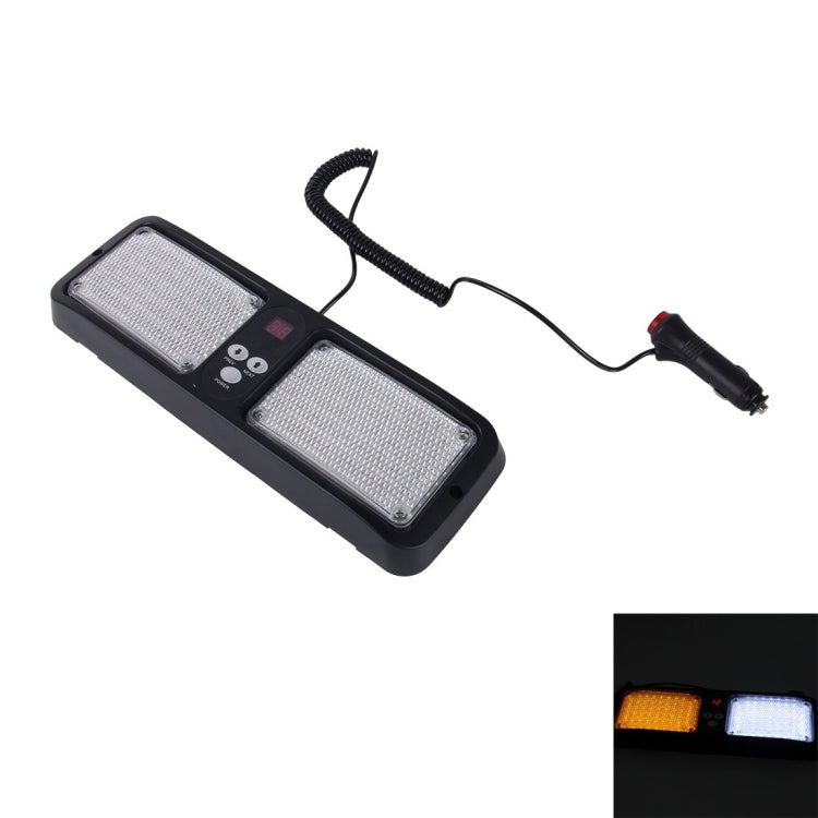 High qulaity DC 12V,9W LED Waterproof Car Sunshade Yellow Light + White Light Warning Lights Strobe Emergency Lights Flashing Light with 12 Kinds Flash Patterns - free shipping - PMC TechLife - Order now!