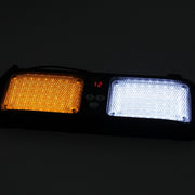 High qulaity DC 12V,9W LED Water-resistant Car Sunshade Yellow Light + White Light Warning Lights Strobe Emergency Lights Flashing Light with 12 Kinds Flash Patterns