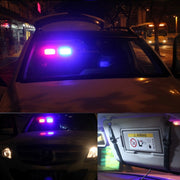 High qulaity DC 12V,9W LED Water-resistant Car Sunshade Yellow Light + White Light Warning Lights Strobe Emergency Lights Flashing Light with 12 Kinds Flash Patterns