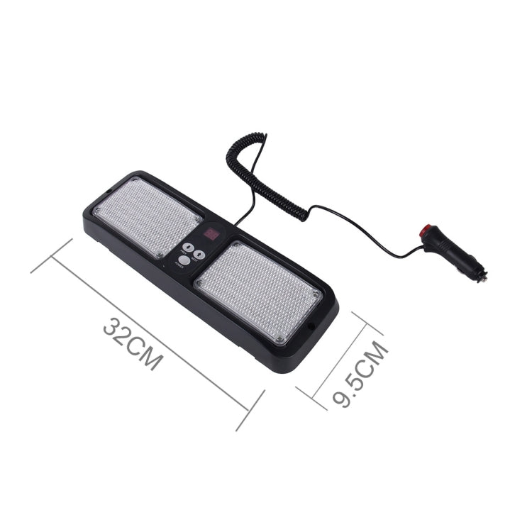 High qulaity DC 12V,9W LED Water-resistant Car Sunshade White Light Warning Lights Strobe Emergency Lights Flashing Light with 12 Kinds Flash Patterns