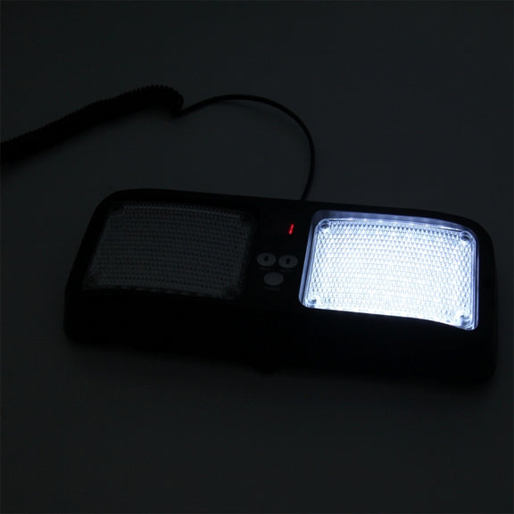High qulaity DC 12V,9W LED Water-resistant Car Sunshade White Light Warning Lights Strobe Emergency Lights Flashing Light with 12 Kinds Flash Patterns