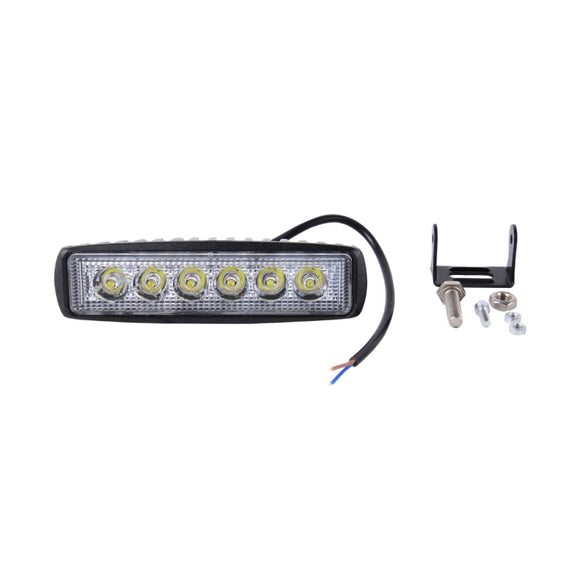 DC 10-30V 18W 1500LM 6500K Water-resistant Vehicle Car Boat Marine External Work Lights Emergency Lights 30 Degrees Adjustable Spot Light LED Car Bulbs with 6 Intense Wafer LED Lights(White Light)