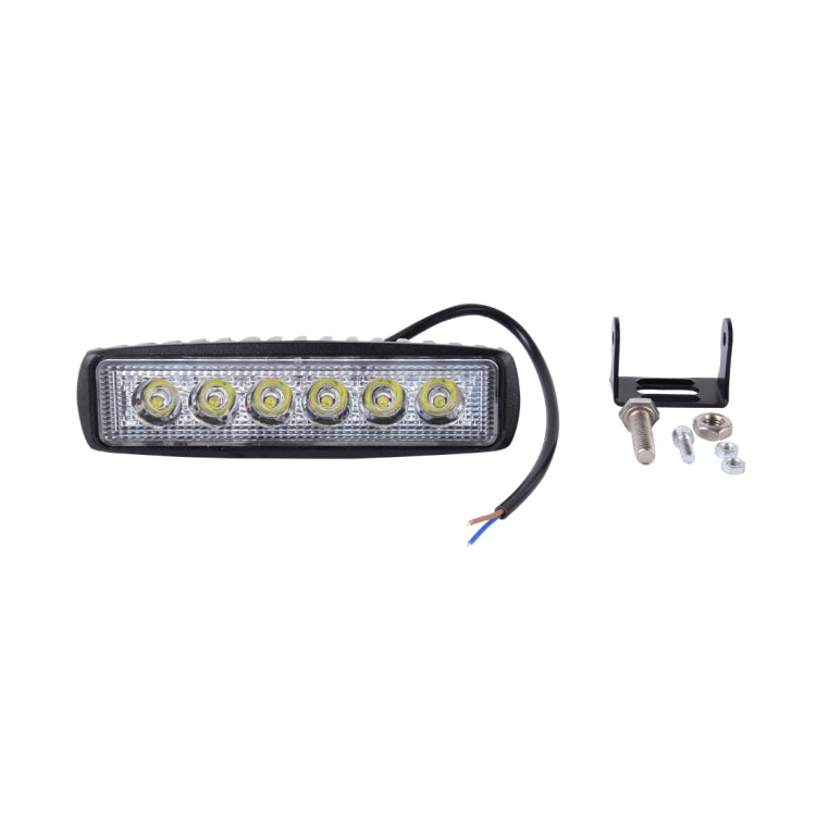 DC 10-30V 18W 1500LM 6500K Water-resistant Vehicle Car Boat Marine External Work Lights Emergency Lights 30 Degrees Adjustable Spot Light LED Car Bulbs with 6 Intense Wafer LED Lights(White Light)