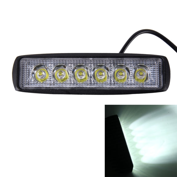 DC 10-30V 18W 1500LM 6500K Water-resistant Vehicle Car Boat Marine External Work Lights Emergency Lights 30 Degrees Adjustable Spot Light LED Car Bulbs with 6 Intense Wafer LED Lights(White Light)
