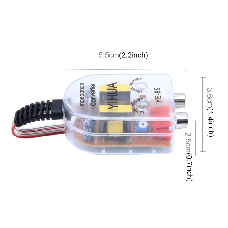 YE-99 Vehicle Car High to Low Impedance Converter Adapter Speaker to RCA Line - Car Amplifiers by PMC TechLife | Online Shopping South Africa | PMC TechLife | Buy Now Pay Later Mobicred