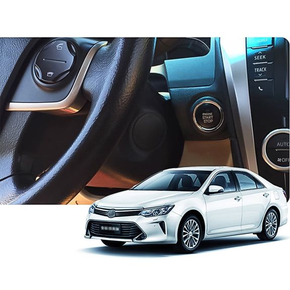 Smart Car Switch Car Engine Start Stop Switch Car Push Start Switch, with RFID Alarm System, Blue Light