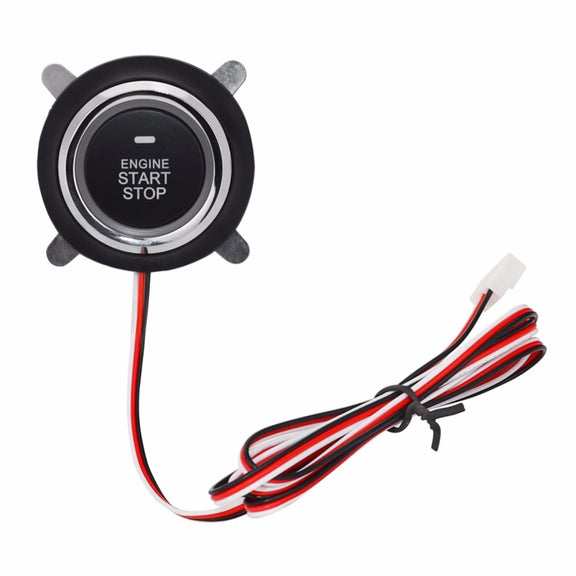 Smart Car Switch Car Engine Start Stop Switch Car Push Start Switch, with RFID Alarm System, Blue Light