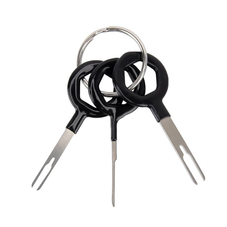 3 PCS Auto Car Rubberized Plug Circuit Board Wire Harness Terminal Extraction Pick Connector Crimp Pin Back Needle Remove Tool (Black) - Booster Cable & Clip by PMC TechLife | Online Shopping South Africa | PMC TechLife | Buy Now Pay Later Mobicred