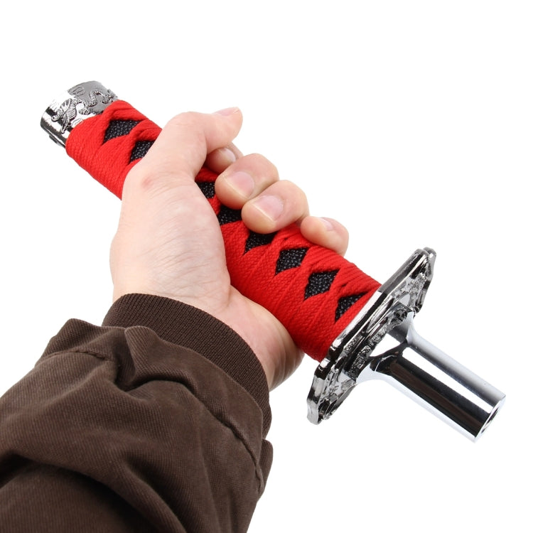 Universal Metal Hand Shape Shank Shape Decorative Strip Hand Brake Lever Hand Brake Cover Grips Hand Brake Protective Cover(Red)