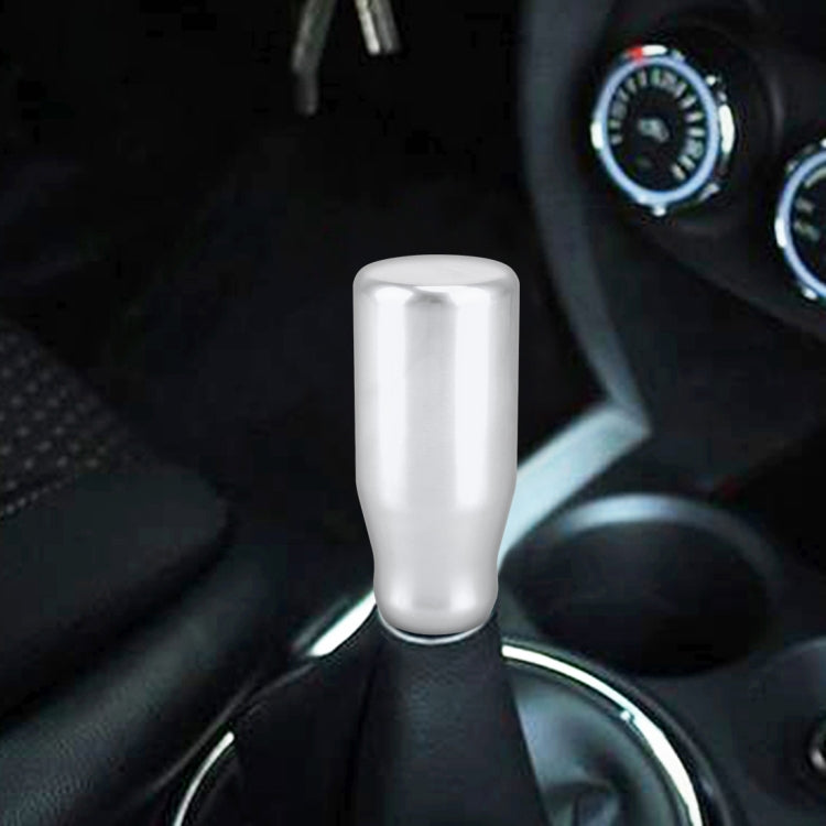 Universal Car Modified Gear Shift Knob Solid Color Smooth Auto Transmission Shift Lever Knob with Three Rubber Covers(Silver) - Shift Knob by PMC TechLife | Online Shopping South Africa | PMC TechLife | Buy Now Pay Later Mobicred