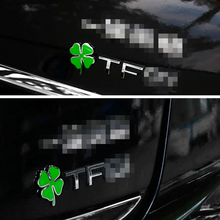 Four Leaf Clover Herb Luck Symbol Badge Emblem Labeling Sticker Styling Car Dashboard  Decoration, Size: 7.5*6cm - 3D Metal Sticker by PMC TechLife | Online Shopping South Africa | PMC TechLife