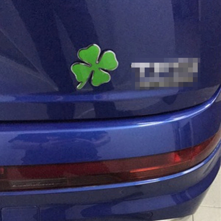 Four Leaf Clover Herb Luck Symbol Badge Emblem Labeling Sticker Styling Car Dashboard  Decoration, Size: 7.5*6cm - 3D Metal Sticker by PMC TechLife | Online Shopping South Africa | PMC TechLife