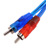 Car AV Audio Video 1 Female to 2 Male Aluminum Extension Cable Wiring Harness, Cable Length: 26cm
