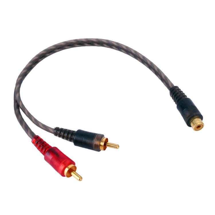 Car AV Audio Video 1 Female to 2 Male Copper Extension Cable Wiring Harness, Cable Length: 26cm - DIY Cables by PMC TechLife | Online Shopping South Africa | PMC TechLife | Buy Now Pay Later Mobicred