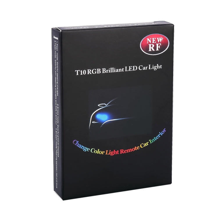 2 PCS W5W 194 T10 Multi Colors 10 SMD 3535 LED Car Clearance Light Marker Light with Remote Control, DC 12V - Clearance Lights by PMC TechLife | Online Shopping South Africa | PMC TechLife | Buy Now Pay Later Mobicred