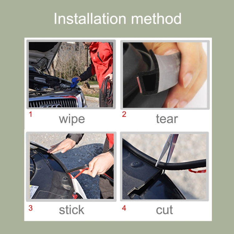 P-shaped Car Noise Reduction Sealing Strip with Sticker, Length: 100m - sealing strips by PMC TechLife | Online Shopping South Africa | PMC TechLife | Buy Now Pay Later Mobicred