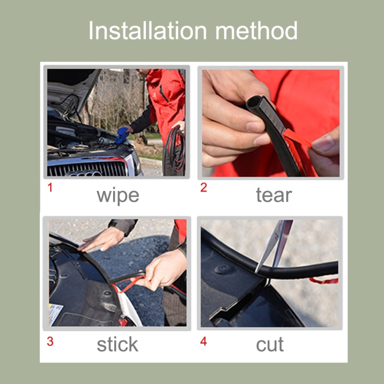 Big D-shaped Car Noise Reduction Sealing Strip with Sticker, Length: 100m - sealing strips by PMC TechLife | Online Shopping South Africa | PMC TechLife | Buy Now Pay Later Mobicred