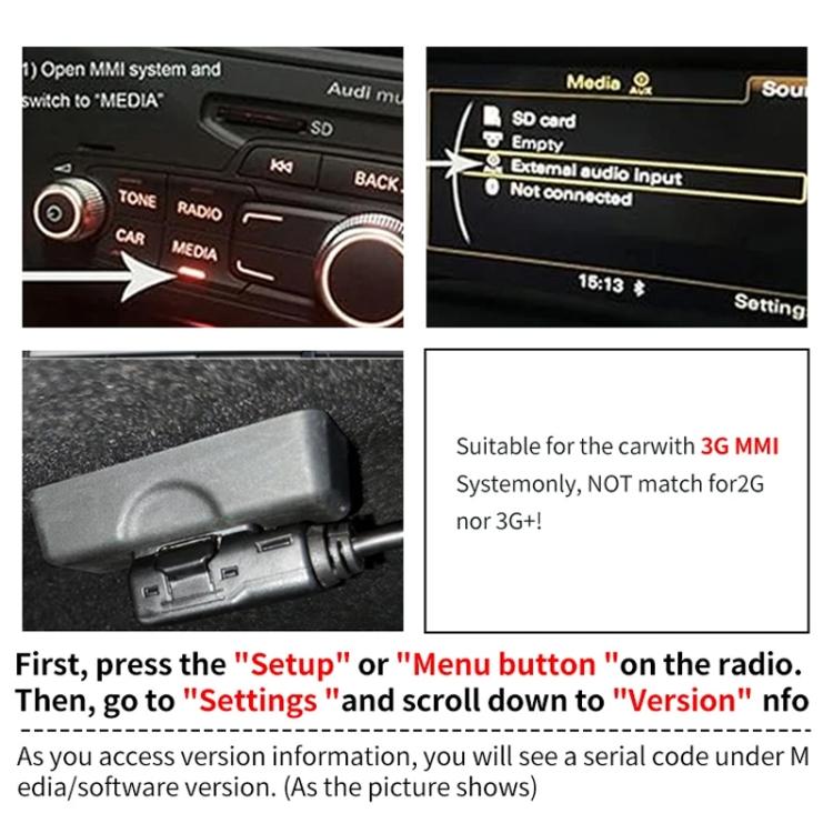 Car MMI 3G AMI Bluetooth Audio Cable Wiring Harness for Audi Q5 A5 A7 R7 S5 Q7 A6L A8L A4L - DIY Cables by PMC Jewellery | Online Shopping South Africa | PMC Jewellery | Buy Now Pay Later Mobicred