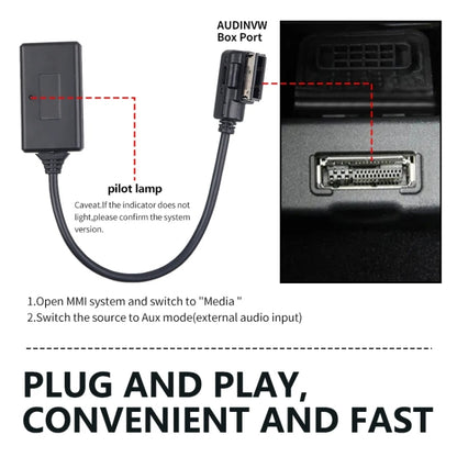 Car MMI 3G AMI Bluetooth Audio Cable Wiring Harness for Audi Q5 A5 A7 R7 S5 Q7 A6L A8L A4L - DIY Cables by PMC Jewellery | Online Shopping South Africa | PMC Jewellery | Buy Now Pay Later Mobicred