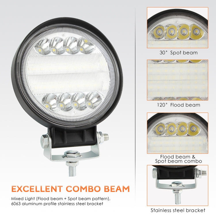 2 PCS 4 inch 15W Spot / Flood Light White Light Round-Shaped Waterproof Car SUV Work Lights Spotlight LED Bulbs, DC 9-30V - Work Lights by PMC TechLife | Online Shopping South Africa | PMC TechLife | Buy Now Pay Later Mobicred