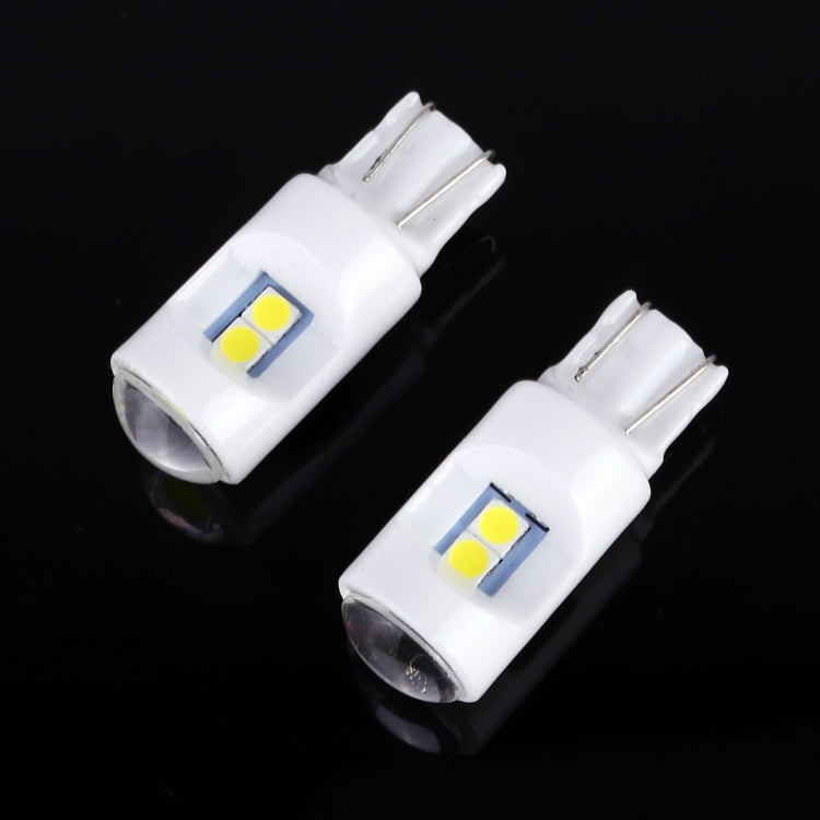 2 PCS T10 / W5W / 194 DC 12V 1.2W 6LEDs SMD-3030 Car Reading Lamp Clearance Light, with Projector Lens Light(White Light) - Clearance Lights by PMC TechLife | Online Shopping South Africa | PMC TechLife | Buy Now Pay Later Mobicred