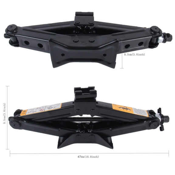 Upright ST-112C Heavy Duty Stabilizer Scissor Jack with Handle Lift Levelers 4000 Pound (2 Ton) Capacity Each