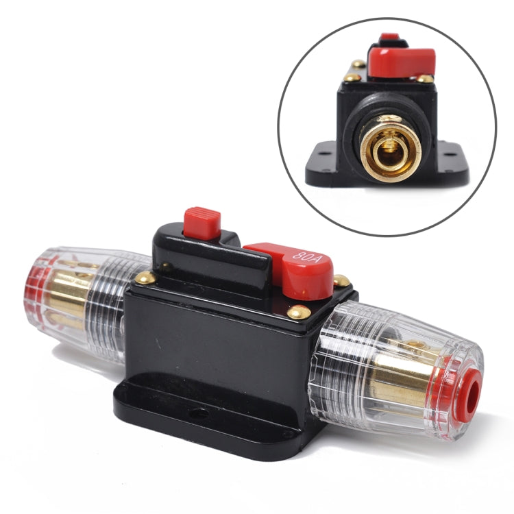 DC 12-24V Car Circuit Breaker Stereo Audio Fuse Holder Insurance 80A Fuse - Fuse by PMC TechLife | Online Shopping South Africa | PMC TechLife | Buy Now Pay Later Mobicred