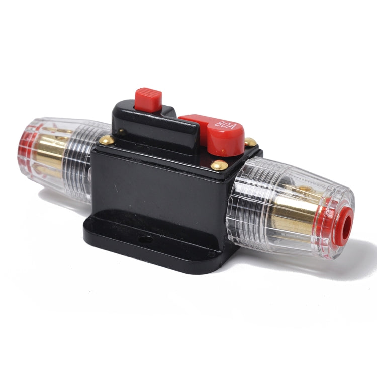 DC 12-24V Car Circuit Breaker Stereo Audio Fuse Holder Insurance 80A Fuse - Fuse by PMC TechLife | Online Shopping South Africa | PMC TechLife | Buy Now Pay Later Mobicred