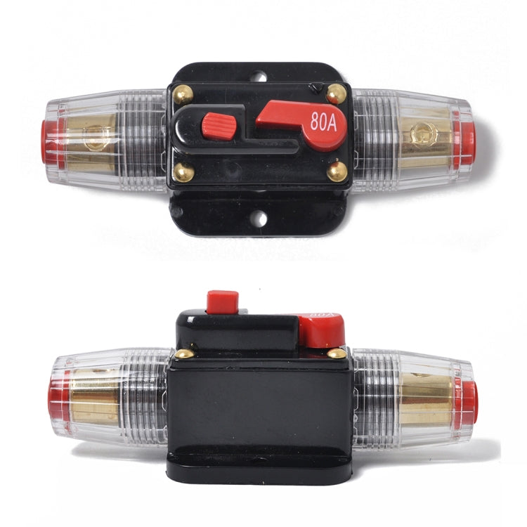 DC 12-24V Car Circuit Breaker Stereo Audio Fuse Holder Insurance 80A Fuse - Fuse by PMC TechLife | Online Shopping South Africa | PMC TechLife | Buy Now Pay Later Mobicred