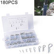 180 PCS Heavy Duty Zinc Plated Cotter R Tractor Clip Pin for Car / Boat / Garages - Booster Cable & Clip by PMC TechLife | Online Shopping South Africa | PMC TechLife