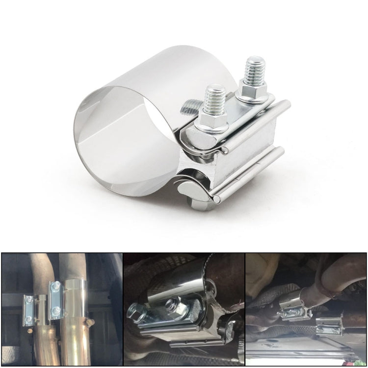 2.25 inch Car Turbo Exhaust Downpipe Stainless Steel Lap Joint Band Clamp - Booster Cable & Clip by PMC TechLife | Online Shopping South Africa | PMC TechLife | Buy Now Pay Later Mobicred