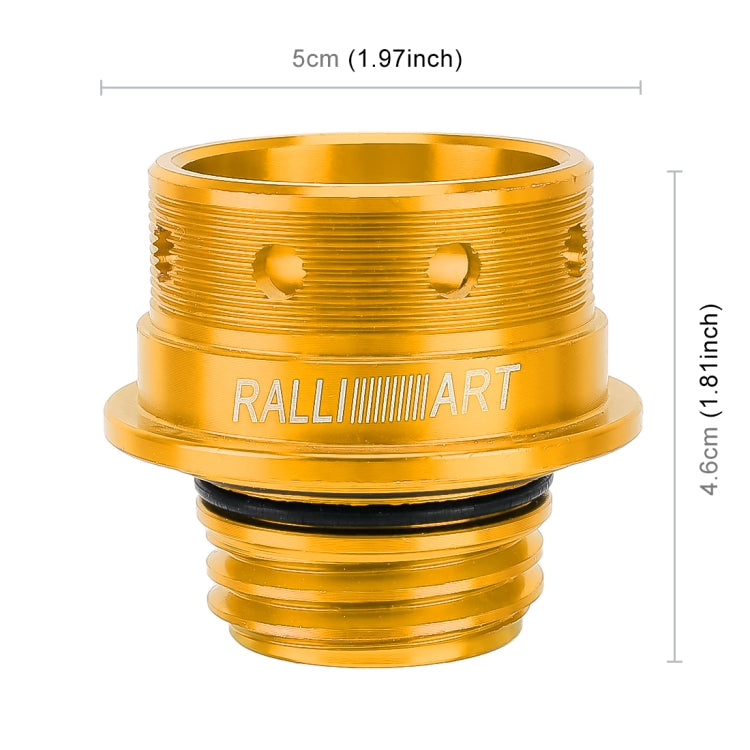 Car Modified Stainless Steel Oil Cap Engine Tank Cover for Mitsubishi, Size: 5.0 x 4.6cm(Gold) - Tank Covers by PMC TechLife | Online Shopping South Africa | PMC TechLife | Buy Now Pay Later Mobicred