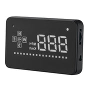 A2 HUD 3.5 inch HD GPS Car Head Up Display, Speed & Over Speed Alarm, Compass, Freely Switch Between Kilometers and Miles(Black)