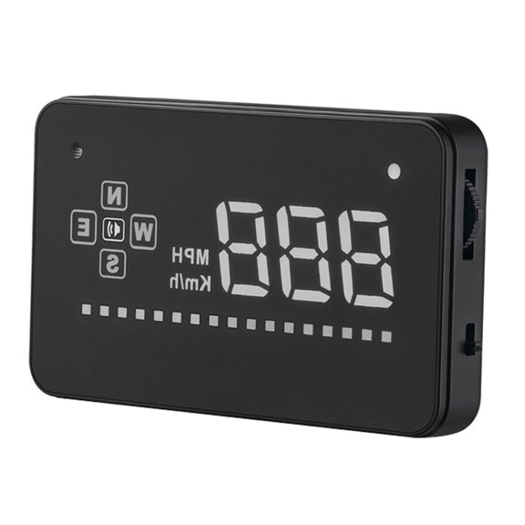 A2 HUD 3.5 inch HD GPS Car Head Up Display, Speed & Over Speed Alarm, Compass, Freely Switch Between Kilometers and Miles(Black)