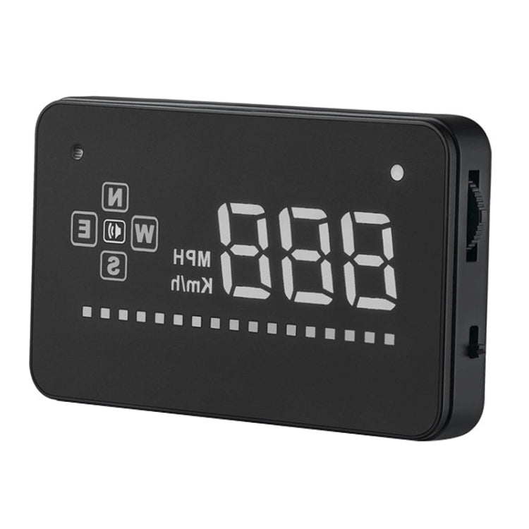 A2 HUD 3.5 inch HD GPS Car Head Up Display, Speed & Over Speed Alarm, Compass, Freely Switch Between Kilometers and Miles(Black)