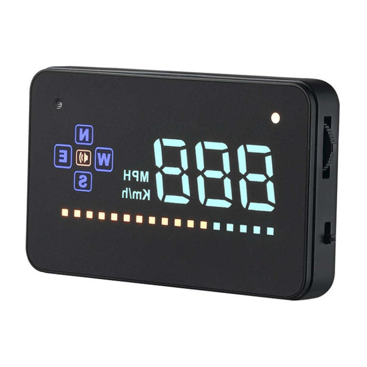 A2 HUD 3.5 inch HD GPS Car Head Up Display, Speed & Over Speed Alarm, Compass, Freely Switch Between Kilometers and Miles(Black)