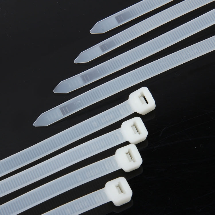 100pcs /Pack 8mm*200mm Nylon Cable Ties(White) - Booster Cable & Clip by PMC TechLife | Online Shopping South Africa | PMC TechLife | Buy Now Pay Later Mobicred