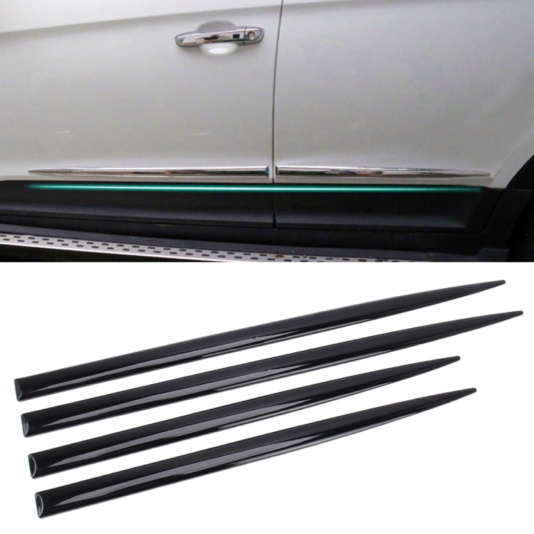 4 PCS Car Auto Door Side Edge Metal Anti-scratch Body Guard Protection Strip Sticker(Black) - Anti Collision Sticker by PMC TechLife | Online Shopping South Africa | PMC TechLife | Buy Now Pay Later Mobicred