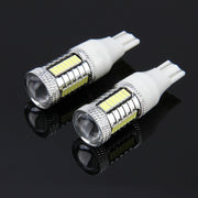 2 PCS T15 10W 650 LM 6000K Car Auto Brake Light Clearance Light Backup Light with 1 Lamps and 32 SMD-4014 LED Lamps, DC 12V(White Light)